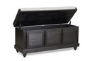 Woody Antique Black Lift Top Storage Bench