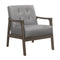 Alby Gray Faux Leather Accent Chair