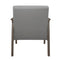 Alby Gray Faux Leather Accent Chair