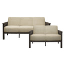 Lewiston Brown Sofa and Loveseat