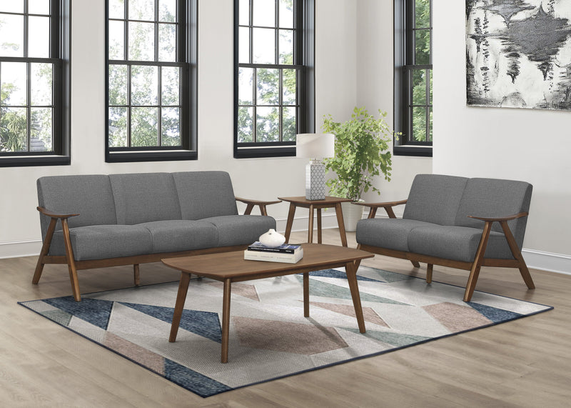 Damala Gray Sofa and Loveseat