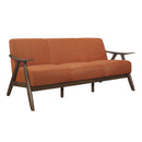 Damala Orange Sofa and Loveseat