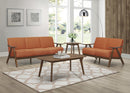 Damala Orange Sofa and Loveseat