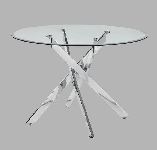 Jetta Chrome Round Dining Table