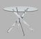 Jetta Chrome Round Dining Table