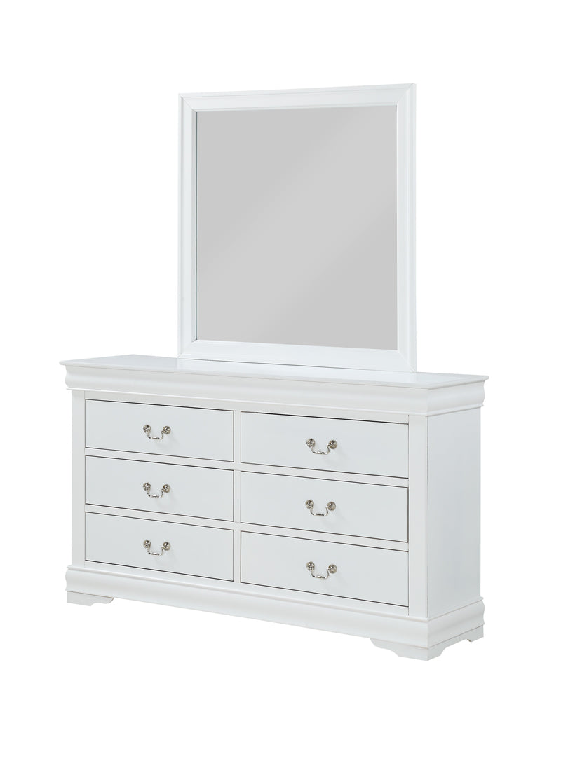 Louis Philip White Sleigh Bedroom Set