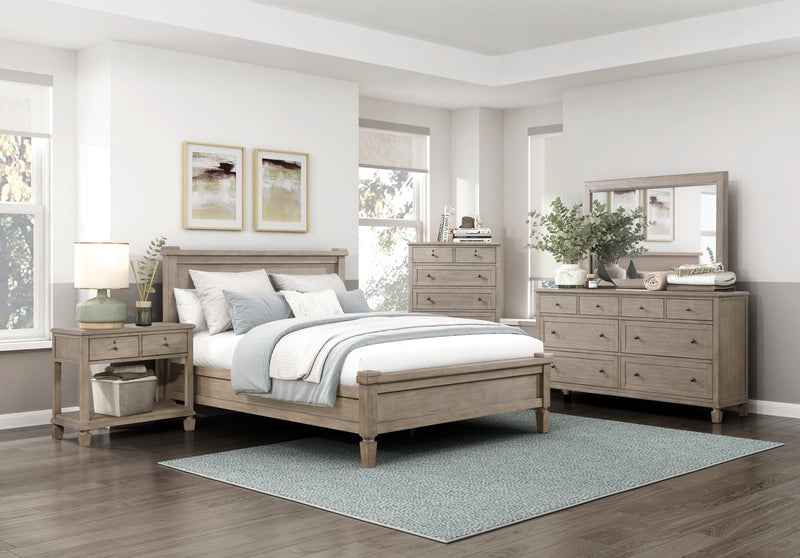 Marceline Gray Oak Queen Platform Bed