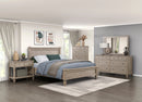 Marceline Gray Oak Queen Platform Bed