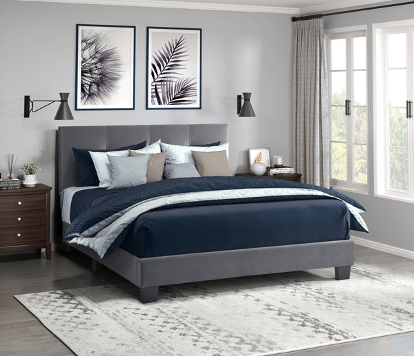 Bari Dark Gray Full Platform Bed