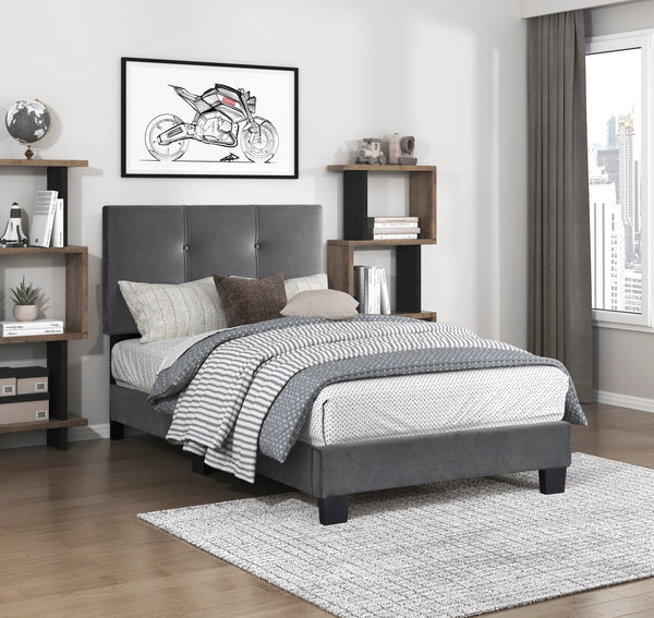 Bari Dark Gray Twin Platform Bed