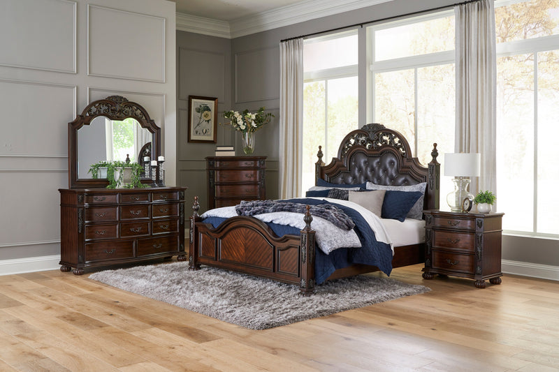 Adelina Cherry Eastern King Bed