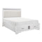 Luster White Upholstered Storage Platform Bedroom Set