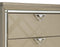 Bijou Champagne LED Upholstered Storage Platform Bedroom Set - Eve Furniture