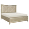 Bijou Champagne LED Upholstered Storage Platform Bedroom Set - Eve Furniture