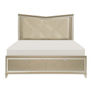 Bijou Champagne LED Upholstered Storage Platform Bedroom Set - Eve Furniture