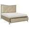 Bijou Champagne LED Upholstered Storage Platform Bedroom Set - Eve Furniture