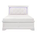 Lana White LED Upholstered Panel Bedroom Set