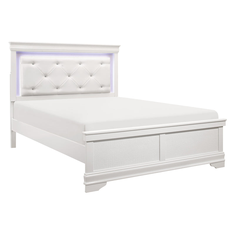 Lana White LED Upholstered Panel Youth Bedroom Set