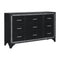 Salon Black LED Upholstered Panel Bedroom Set