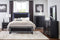 Salon Black LED Upholstered Panel Bedroom Set