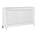 Tamsin White LED Upholstered Storage Platform Bedroom Set