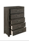 Edina Dark Gray Panel Bedroom Set