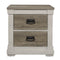 Arcadia White/Weathered Gray Nightstand