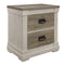 Arcadia White/Weathered Gray Nightstand