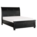 Laurelin Black Sleigh Storage Platform Bedroom Set