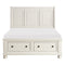 Laurelin White Sleigh Storage Platform Bedroom Set