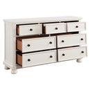 Laurelin White Sleigh Storage Platform Bedroom Set