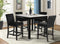 Lennon Black/White Velvet 5-Piece Counter Height Dining Set