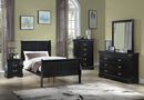 Louis Philip Black Sleigh Youth Bedroom Set