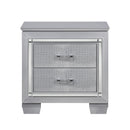 Allura Silver LED Upholstered Panel Youth Bedroom Set