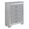 Allura Silver LED Upholstered Panel Youth Bedroom Set