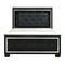 Allura Black Full LED Upholstered Panel Bed