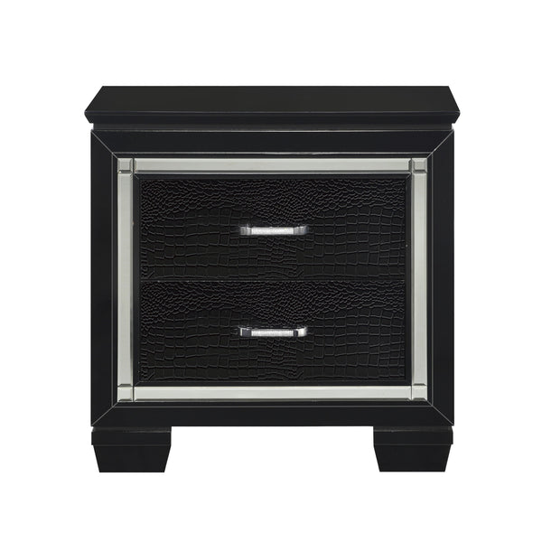 Allura Black Nightstand