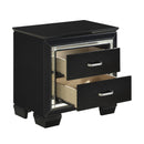 Allura Black Nightstand