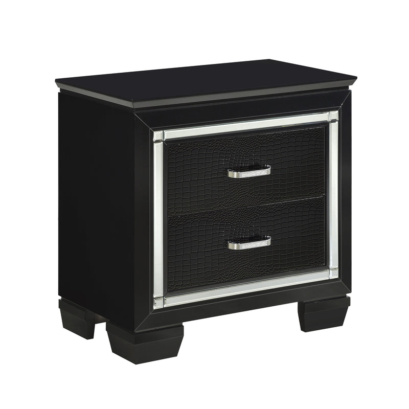 Allura Black LED Upholstered Panel Youth Bedroom Set