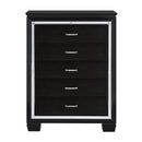 Allura Black LED Upholstered Panel Youth Bedroom Set