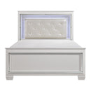 Allura White LED Upholstered Panel Youth Bedroom Set