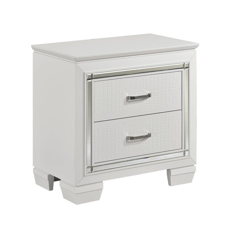 Allura White Nightstand