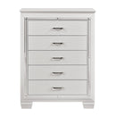 Allura White LED Upholstered Panel Youth Bedroom Set