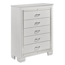 Allura White LED Upholstered Panel Youth Bedroom Set