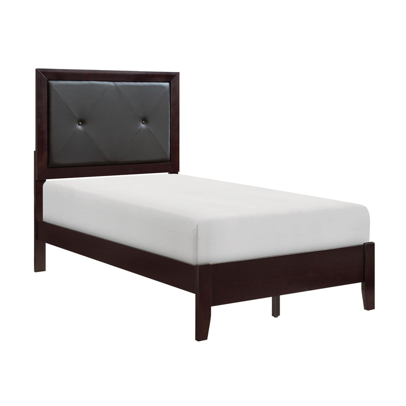 Edina Espresso Upholstered Panel Youth Bedroom Set