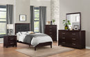 Edina Espresso Upholstered Panel Youth Bedroom Set