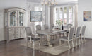 Klina Silver Champagne Dining Arm Chair, Set of 2