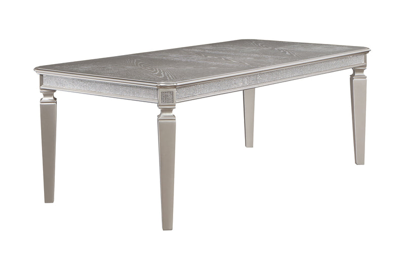 Klina Silver Champagne Extendable Dining Table