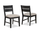 Mathis Black/Gray Dining Chair, Set of 2