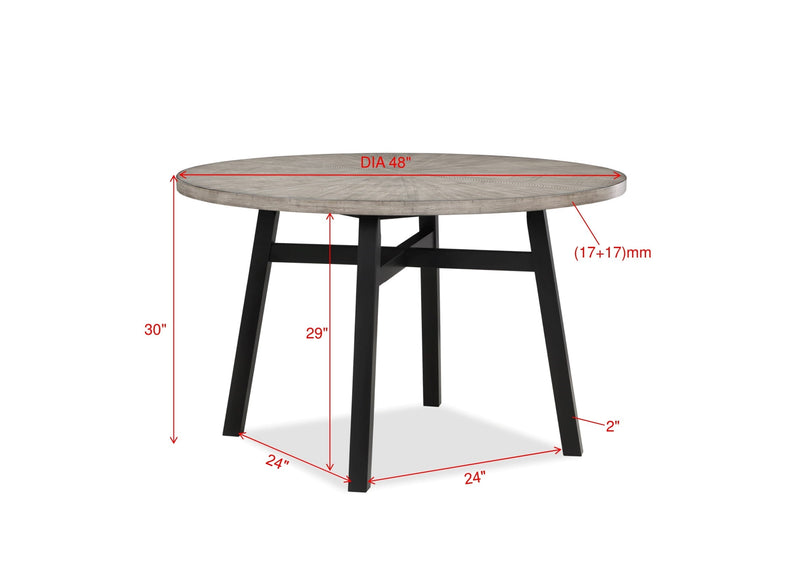 Mathis Black/Gray Dining Table